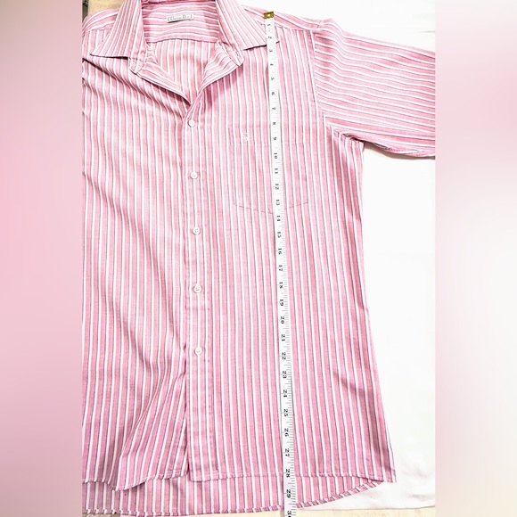 Authentic Vintage Christian Dior Paris Pink Stripe Button Down Shirt